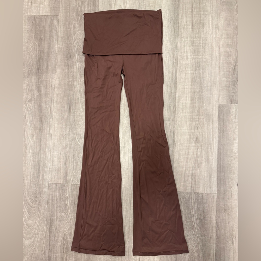 NWT Zara Brown Flared Yoga Pants